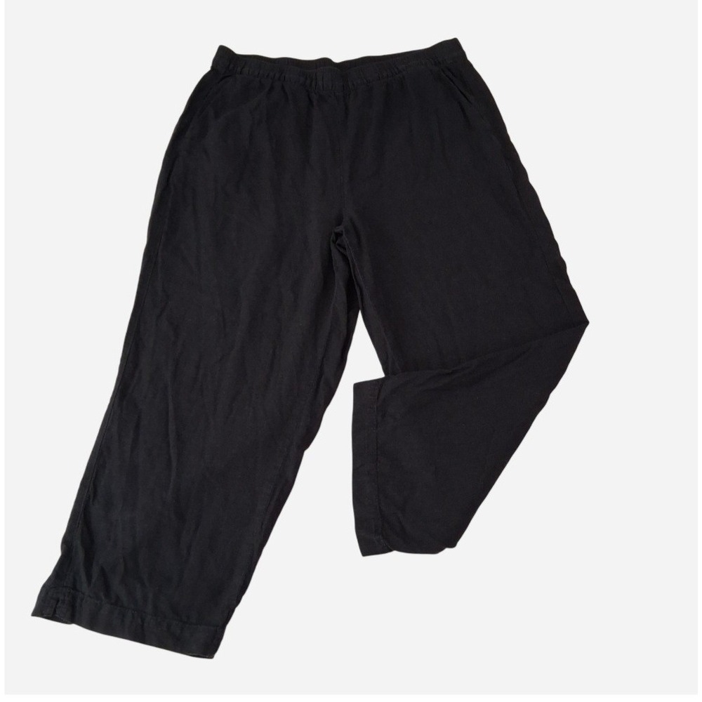Patagonia Women's Garden Island Pants Black Size XL Wide-Leg Outdoors Hemp Blend